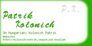 patrik kolonich business card